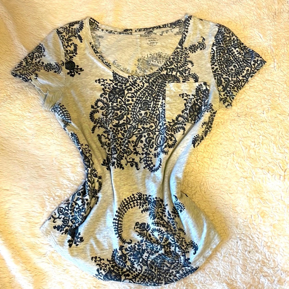 Loft top size S navy and gray